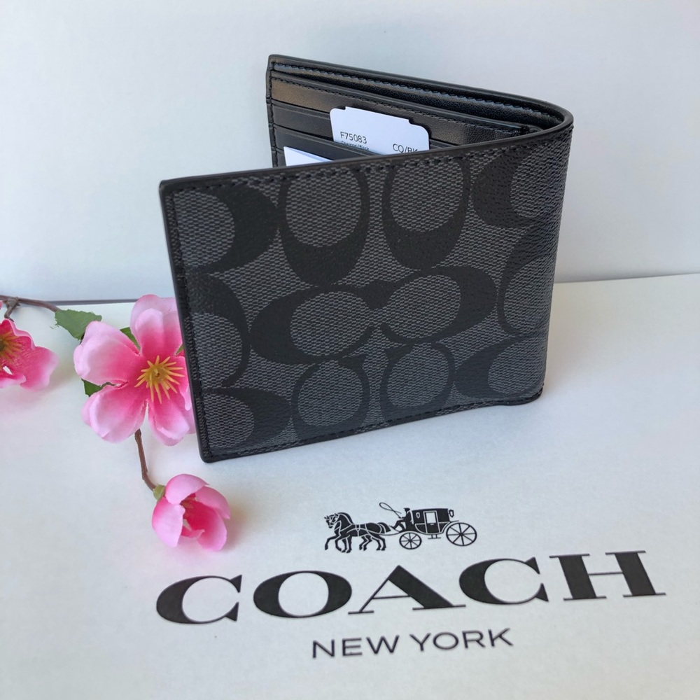 Coach Men’s Double Billfold Wallet F57083 - Picture 5 of 8